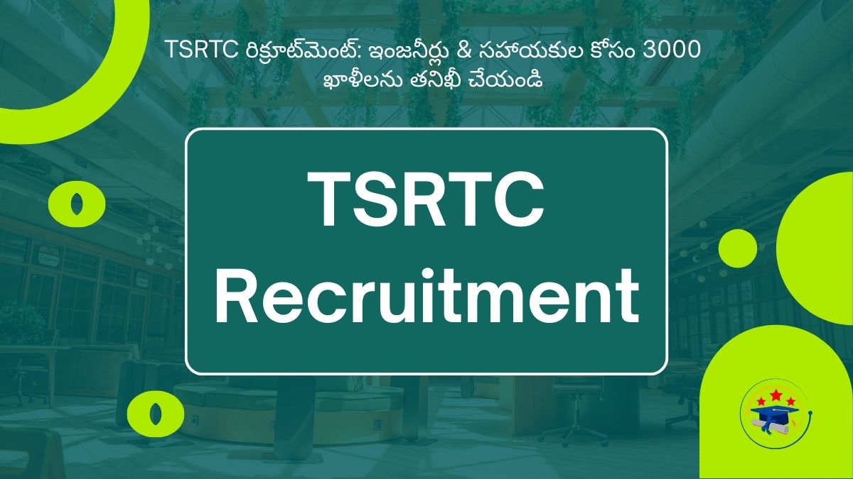 TSRTC Recruitment 2025: Check 3040 Vacancies for Engineers & Helpers